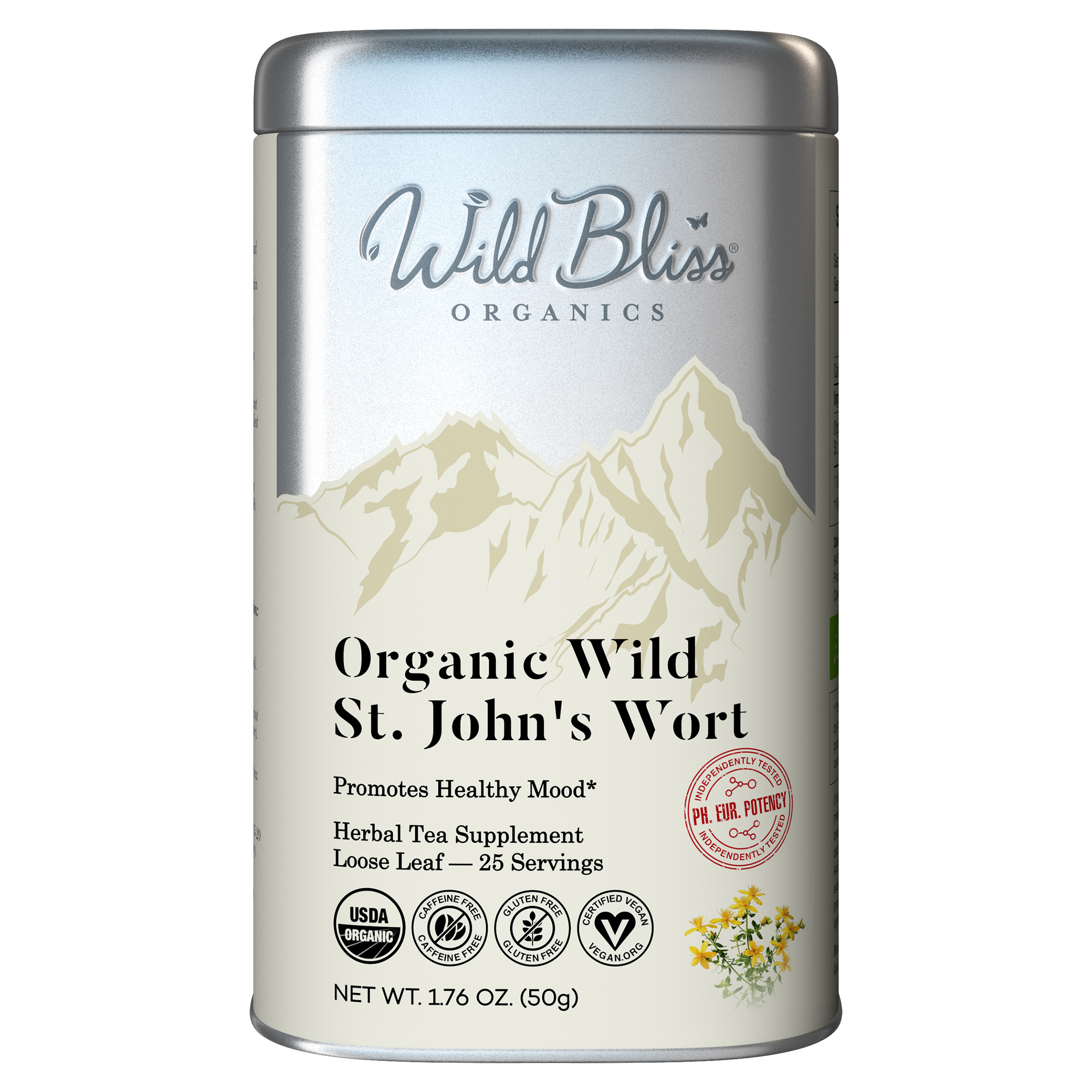 Organic Wild St John Wort – Wellness Tea – Loose Leaf – 25 Servings